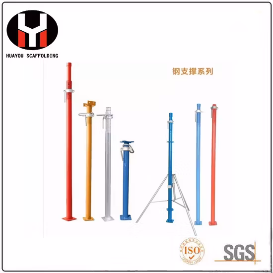 Suporte de aço ajustável de cofragem de andaimes pintados para venda