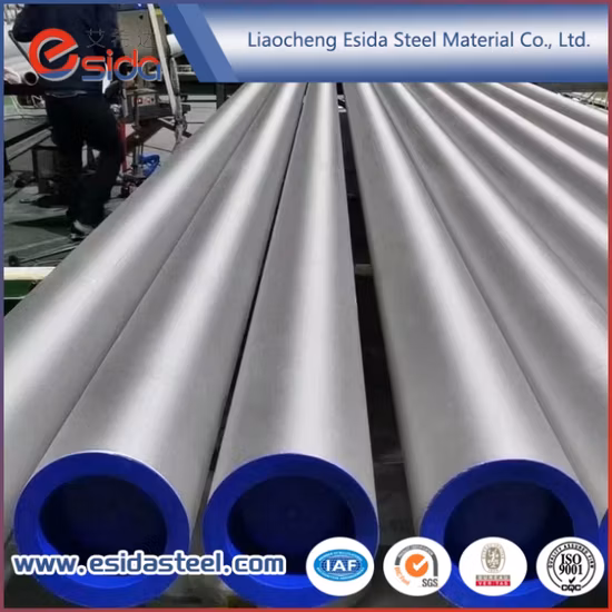 Tubo de aço inoxidável laminado a quente laminado a quente Tubo de aço inoxidável de grande diâmetro ASTM A213 201 304 304L 316 316L 310S 904L Tubo de aço inoxidável para construção